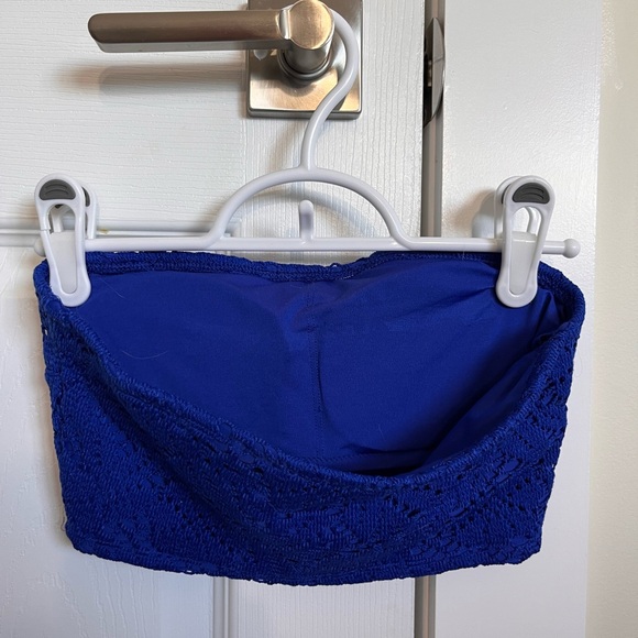 Aerie Royal Blue Lace Swim Bandeau - Picture 3 of 5
